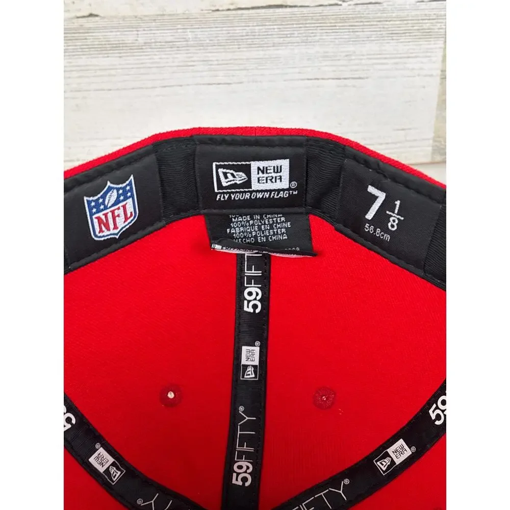 New Era 59Fifty Tampa Bay Buccaneers 7 1/8 Red Fitted NFL Football Hat NEW